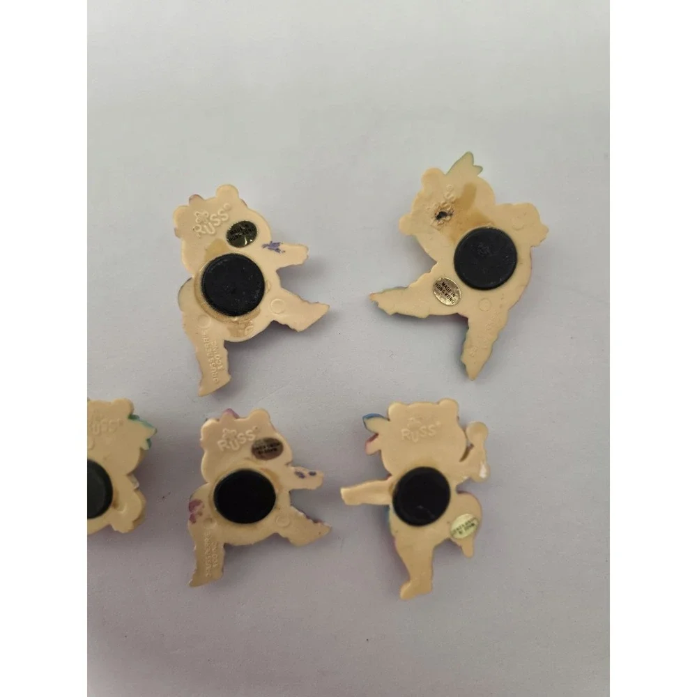 Vintage Russ Berrie Teddy Bear Exercising Magnets
